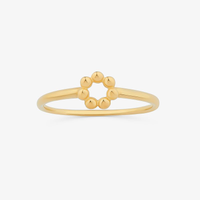Anel Círculo em Prata 925 com Banho de Ouro Amarelo 18K