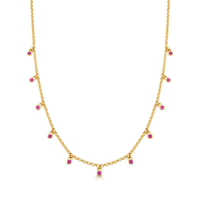 Colar Cravejado em Prata 925 com Banho de Ouro Amarelo 18k