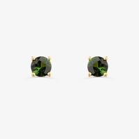 Brinco com Turmalina Verde, em Ouro Amarelo 18K