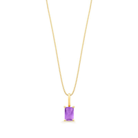 Pingente com Ametista em Ouro Amarelo 18k
