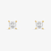 Brinco Solitário com Topázio em Prata 925 com Banho de Ouro Amarelo 18k