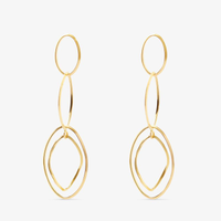Brinco Argola Entrelaçada em Ouro Amarelo 18k - 48mm