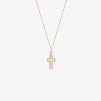 Pingente Cruz Vazada em Ouro Amarelo 18k