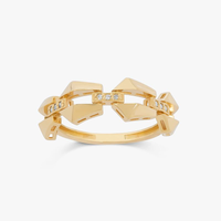 Anel em Ouro Amarelo com Diamante