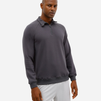 Blusão masculino esportivo gola alta com zíper cinza