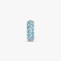 Charm Separador Cravejado em Prata 925
