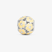 Charm Flores Cravejado em Prata 925