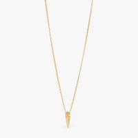 Colar Ponta em Prata 925 com Banho de Ouro Amarelo 18k