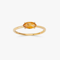 Anel com Citrino em Ouro Amarelo 18k