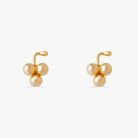 Brinco Infantil Uva em Ouro Amarelo 18K