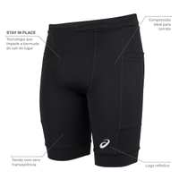 Bermuda ASICS Run Science 5 Bolsos Masculina