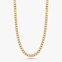 Colar Elos em Prata 925 com Banho de Ouro Amarelo 18k