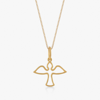 Pingente Espirito Santo em Prata 925 com banho de Ouro Amarelo 18k