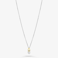 Colar com Quartzo Lemon e Safira em Prata 925