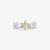 Piercing com Quartzo Lemon e Safira em Prata 925