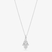 Colar Hamsa Cravejado em Prata 925