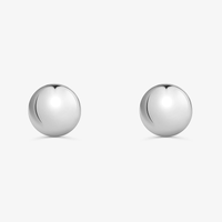 Brinco Esfera em Ouro Branco 18k - 10 mm