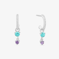 Argola Cravejada em Prata 925