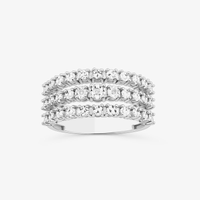 Anel Maxi com Diamantes em Ouro Branco 18k