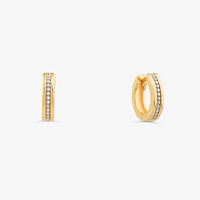 Brinco Argola em Prata 925 com Banho de Ouro Amarelo 18k