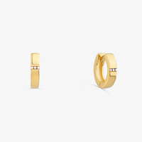 Brinco Argola em Prata 925 com Banho de Ouro Amarelo 18k