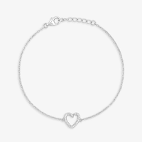 Pulseira Coração em Prata 925