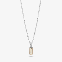 Colar com Quartzo Fumê e Safira em Prata 925