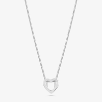 Pingente Coração em Ouro Branco 18k