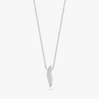 Pingente Onda em Ouro Branco 18k