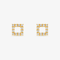 Brinco Infantil com 10 Pts de Diamantes em Ouro Amarelo 18k