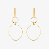 Brinco Argolas em Ouro Amarelo 18k