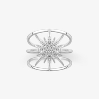 Anel Maxi com Diamantes em Ouro Branco 18k