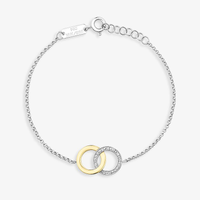 Pulseira Elos em Ouro Amarelo 18k e Prata 925 - 18 cm