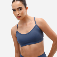 Top alça fina bojo removível esportivo azul
