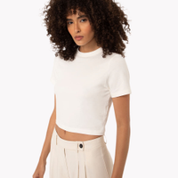 Blusa baby look de algodão peruano off white