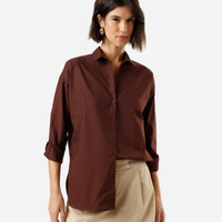 Camisa oversized marrom