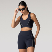 Bermuda Feminina Oxer Textura Cós Médio Média Compressão