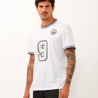 Camiseta com recorte brooklyn manga curta esportiva branco