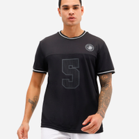Camiseta com recorte brooklyn manga curta esportiva preta