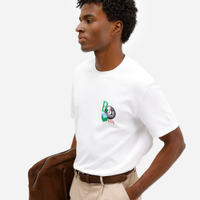 Camiseta comfort masculina de algodão manga curta billiards branca