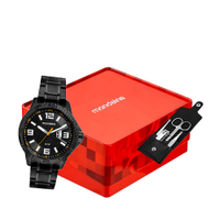 Kit relógio masculino mondaine analógico calendário 99735gpmvpe3kb prateado