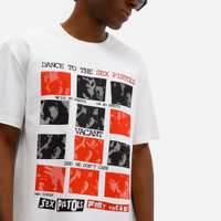 Camiseta masculina de algodão estampada off white