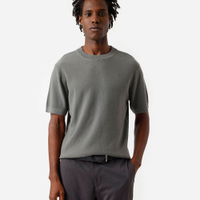 Camiseta masculina de tricot manga curta verde