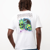 Camiseta de algodão rick and morty off white