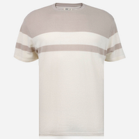 Camiseta comfort de algodão texturizada plus size bege