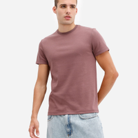 Camiseta de algodão peruano slim fit roxa