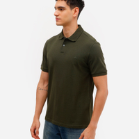 Polo básica manga curta verde