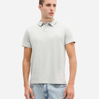 Polo comfort masculina de algodão manga curta verde