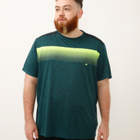 Camiseta degradê plus size esportiva verde