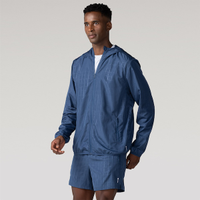 Jaqueta Corta-Vento Masculina Oxer com Capuz Tecido Plano Heat Embossed